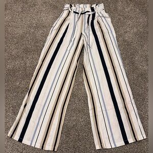 Sincerely Jules striped bottoms in white, blue, black and tan